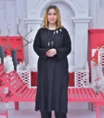 2 piece petal neck viscose dress