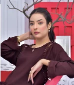 2 piece karandi pearl detailed dress