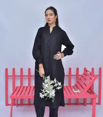 2 piece slub khadar dress